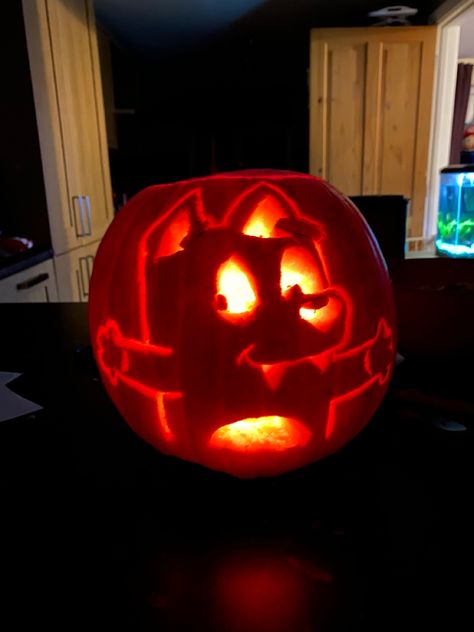 #heelerween Pumpkin Carving Bluey, Pumpkin Carving Ideas Bluey, Bluey Pumpkin Carving, Vampire Pumpkin Carving, Vampire Pumpkin, Pumkin Carving, Pumpkin Carving Ideas, Pumpkin Carvings, Halloween Pumpkins Carvings