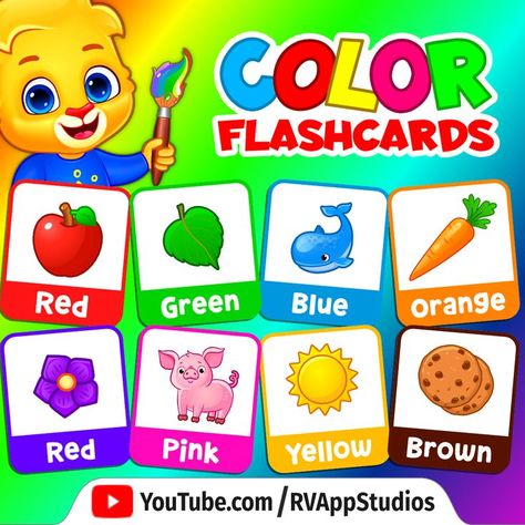 🎨 Help your baby, toddler, preschooler or kindergartener learn all the colors of the rainbow with this adorable learning video for kids! 🖌️ Learn colors through exciting and interactive flashcards, all in a delightful learning environment! 🍭

👍 Make sure you hit the like button 🔔 And be sure to subscribe to our YouTube channel, RV AppStudios, for more educational songs for kids. 📌 #LearnColors #EducationalVideos #Color #RVAppStudios Kids Learning Videos, Color Flashcards, Learning Video, The Colors Of The Rainbow, Teaching Videos, Colors Of The Rainbow, Learn Colors, Happy Birthday Balloons, Kids App