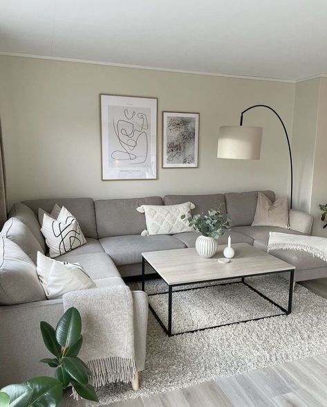 Grey Sofa Living Room, Sofa Design Ideas, Grey Couch Living Room, Living Room Decor Gray, Apartment Living Room Design, Pink Living Room, Simple Living Room, Living Room Decor Cozy, Home Design Living Room