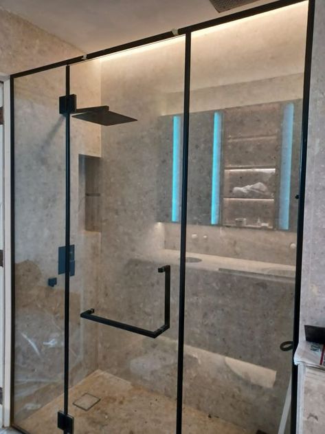 Bathroom Designs 2023, Shower Partition, Glass Shower Screen, Glass Partition Designs, Bathroom Partitions, Shower Cabin, Glass Partition, Partition Design, Room Partition