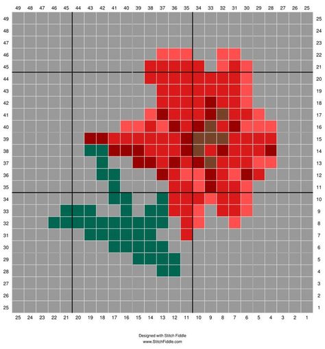 This graph was created by me, please give credit if you make something with it. Animal Crossing is copyright Nintendo. Acnh Flowers, Hammer Beads, Crochet C2c Pattern, Autumn Cross Stitch Patterns, Crochet Graphs, Red Lily, Fusion Beads, Pixel Art Grid, C2c Crochet