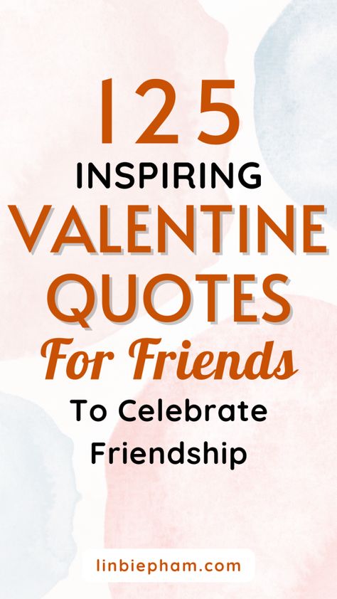 Finding the perfect Valentine quotes for friends can be tough, especially when you want to show love and appreciation. These inspirational Valentine quotes will help you express your feelings and make your friends feel special. Save this pin for later whenever you need a heartwarming quote to brighten someone's day! Valentine Friendship Quotes, Valentine Quotes For Friends, Valentines Heartbreak, Valentines Sayings, Cute Valentine Sayings, Valentines Quotes For Him, Valentines Quotes, Valentines Quotes Funny, Quotes For Friends