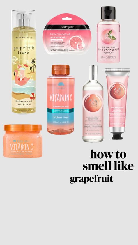 how to smell like grapefruit How To Smell Like Grapefruit, How To Smell Like Honey, How To Smell Like, Grapefruit Perfume, Perfume Wishlist, Beauty Shopping List, Skin Care Routine Order, Body Hygiene, Skin Care Collection