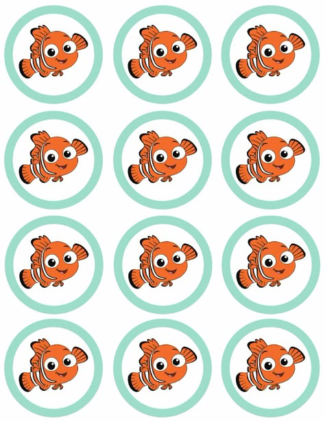 Finding Nemo Name Tags, Finding Nemo Classroom Theme, Themed Pool Party, Finding Nemo Theme, Nemo Baby Shower, Finding Nemo Baby, Finding Nemo Characters, Summer School Crafts, Finding Dory Party