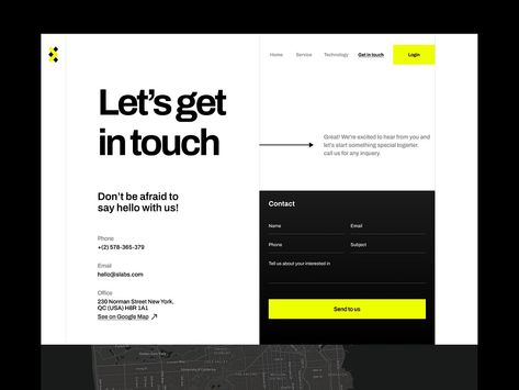 Contact Page - Daily UI by Hung Hoang for Slabs on Dribbble Contact Us Design Layout, Contact Images, Contact Us Page Design, Identity Design Inspiration, App Interface Design, Ui Design Website, Modern Web Design, Daily Ui, Contact Page