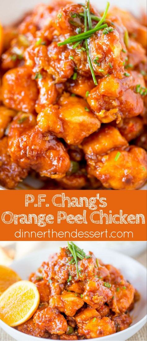 Orange Peel Chicken Recipe, Asian Orange Chicken, Orange Peel Chicken, Copycat Dinner, Dinner Asian, Chicken Orange, Dinners Chicken, P F Chang, Pf Chang