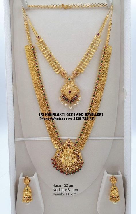 Light Weight Necklace Designs Gold, Light Weight Chokers In Gold, Long Haram Gold Jewellery Designs With Weight, Light Weight Haram Designs Gold, Light Weight Long Haram Gold, Light Weight Kasulaperu Designs, Long Haram Gold Jewellery Designs, Long Necklace Designs, Haram Designs