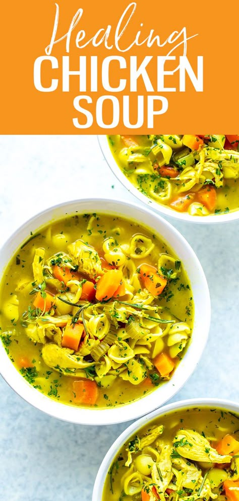 Skinnytaste Chicken Soup, Best Ever Chicken Soup Recipe, The Best Chicken Soup Youll Ever Eat, Chicken Tumeric Soup Recipes, Chicken Soup With Ginger And Tumeric, Defined Dish Healing Chicken Soup, Get Better Chicken Soup, Gut Healthy Chicken Soup, Best Chicken Soup For Sickness