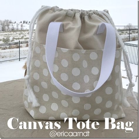 CanvasTote_IG Drawstring Tote Bag Pattern, Canvas Bag Pattern Free, Cotton Canvas Sewing Projects, Canvas Bag Pattern, Beach Bag Sewing Pattern, Beach Bag Diy, Beach Bags Totes, Beach Bag Pattern, Drawstring Tote Bag