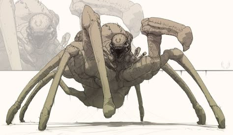 ArtStation - Hatch, Zak Foreman Spider Art, Creature Artwork, Kaiju Art, Alien Concept Art, Monster Concept Art, Creature Drawings, Alien Creatures, Alien Art, Fantasy Creatures Art