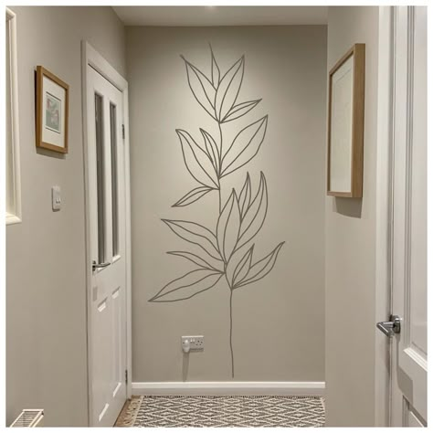 Simple Wall Painting Ideas Bedrooms, Cool Wall Painting Ideas, Gray Painted Walls, Wall Murals Diy, Interior Murals, 3d Wall Painting, Using Procreate, Art Procreate, Simple Wall Art