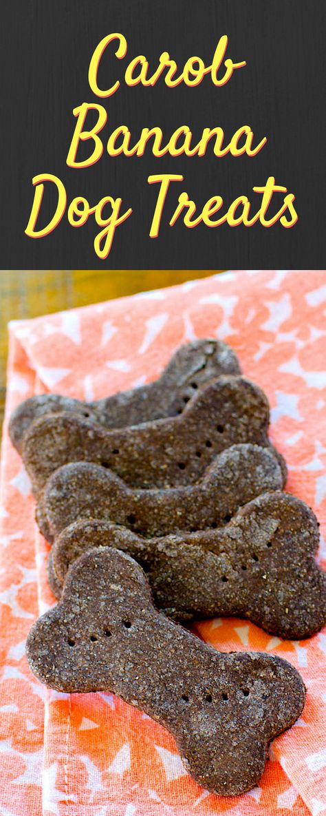 Carob Dog Treats, Banana Dog Treat Recipe, Banana Dog Treats, Dog Treats Recipe, Homemade Dog Cookies, Easy Dog Treat Recipes, Dog Biscuit Recipes, Easy Dog Treats, Healthy Dog Treats Homemade