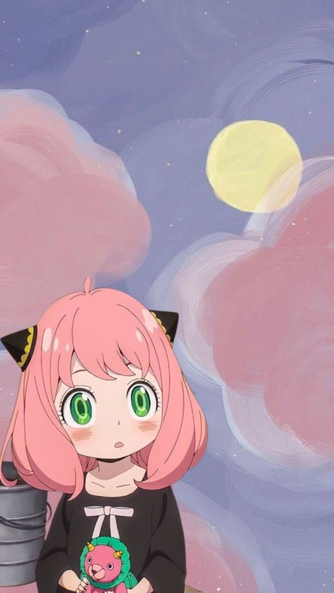 Wallpaper Anya, Anya Wallpaper, Tela Iphone, 2k Wallpaper, Best Friend Wallpaper, Kerala Mural Painting, Chibi Anime Kawaii, Cute Black Wallpaper, Insta Profile