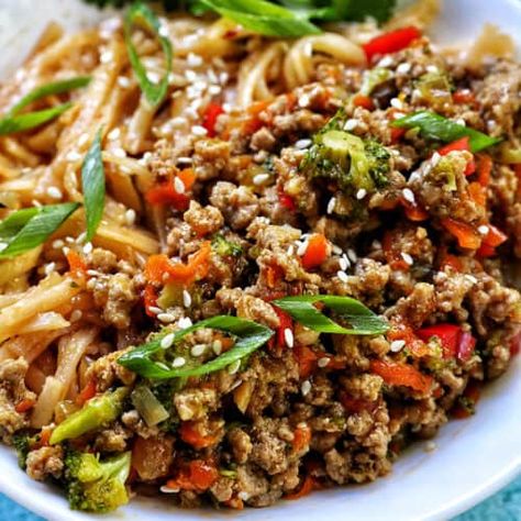 Ground Turkey Teriyaki - Urban Bliss Life Ground Turkey With Rice, Teriyaki Ground Turkey, Turkey Marinara Sauce, Ground Turkey Teriyaki, Turkey Noodles, Dairy Free Lasagna, Cashew Cheese Recipe, Teriyaki Turkey, Vegan Cashew Cheese