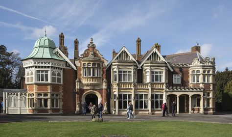 Bletchley Park's vital wartime purpose was of the utmost secrecy. Enigma Machine, Woburn Abbey, Bletchley Park, Alan Turing, Way To Heaven, The Mansion, English Country House, Milton Keynes, A4 Poster