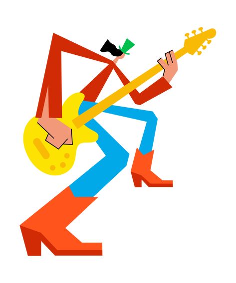 Music Band Illustration, Guitarist Illustration, Playing Guitar Illustration, Instrument Clipart, Musician Illustration, Guitar Png, Man Playing Guitar, Guitar Clipart, Adobe Photoshop Photography