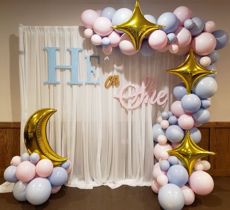 Diy Backdrop For Gender Reveal, Gender Reveal Ideas Backdrop, Simple Gender Reveal Backdrop, Diy Gender Reveal Backdrop, Gender Reveal Decorations Backdrops, Gender Reveal Backdrop Ideas Backgrounds, Simple Gender Reveal Decorations, Gender Reveal Backdrop Ideas, Gender Reveal Decorations Diy