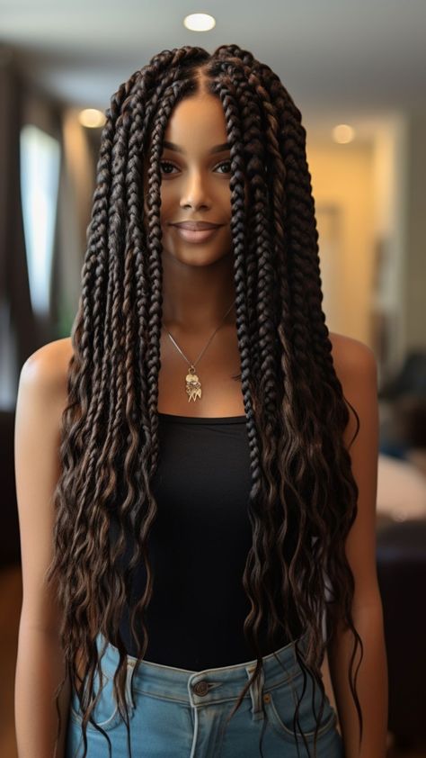 25 Stunning Medium Box Braid Looks Autumn Box Braids, Perfect Dutch Braids, Braid Looks, Medium Braids, Hair Braid Patterns, Two Braid Hairstyles, Medium Box Braids, Natural Black Hair, Braided Hairstyles For Black Women Cornrows