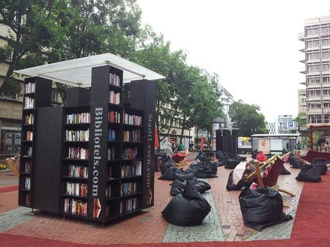 Container Library, Luxurious Library, Book Lounge, Outdoor Library, New Business Plan, Tiny Library, Street Library, Urban Ideas, Relaxing Sounds