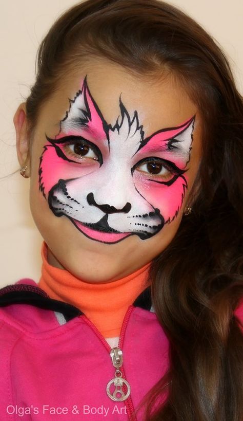 . Cat Face Makeup, Kitty Face Paint, Animal Face Paintings, Bodysuit Tattoos, Obličejové Masky, Halloweenský Makeup, Girl Face Painting, Drawing Videos For Kids, Carnival Makeup