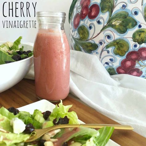 Cherry Vinaigrette - In Fine Taste Cherry Salad Dressing, Cherry Salad Recipes, Gorgonzola Recipes, Cherry Salad, Cherries Salad, Delicious Salad Dressings, Creamy Salad Dressing, Vinaigrette Salad, Gorgonzola Cheese