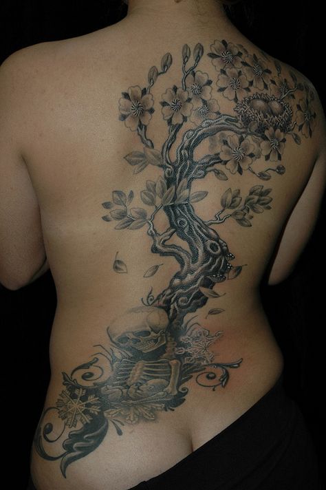 tattoo austin hub tattoo hubtattoo tattoo artist michael norris tattoo shop skeleton tree bird nest full back | Flickr - Photo Sharing! Full Back Tree Tattoo, African Queen Tattoo, Tattoo Frau, Skeleton Tree, Feminine Back Tattoos, Tree Tattoo Back, Girl Back Tattoos, Queen Tattoo, Full Back Tattoos