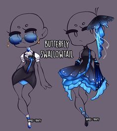 Miss Trinity Outfits Drawing, Butterfly Outfit Drawing, Miss Trinity Outfits, Butterfly Dress Drawing, Butterfly Oc, Butterfly Swallowtail, Outfit Ideas Drawing, Butterfly Outfit, Manga Clothes