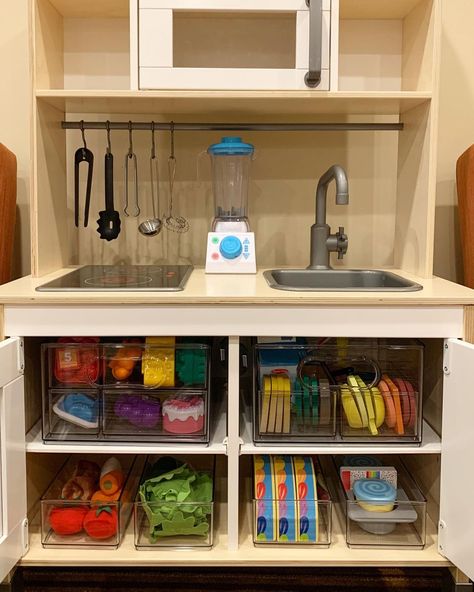 Penina S. on Instagram: “Play Kitchen 🍎🥕🥬 🍇 #organized #playkitchen #play #fun #toys #basement #bins #categorized #cleanup #system #functional #ideas #aesthetic…” Toy Kitchen Organization, Fun Toys, Toy Kitchen, Play Kitchen, Ideas Aesthetic, Kitchen Organization, Bathroom Medicine Cabinet, Clean Up, Shoe Rack