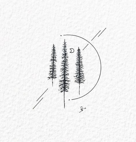 Ogham Tattoo, Art Girl Aesthetic, Illustration Tattoo, Black And White Illustrations, Small Tattoos Simple, Tattoo Girls, E Tattoo, Mountain Tattoo, Waves Tattoo