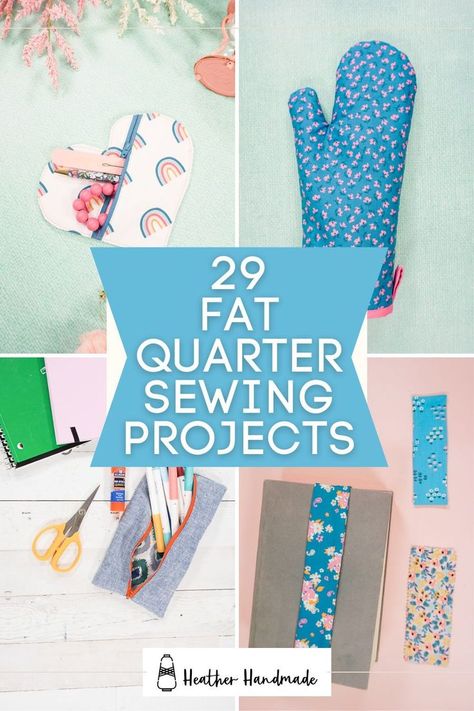 Get inspired to create with one of these fat quarter sewing projects. There are so many things you can do with cotton! Cotton Projects Ideas, Free Sewing Gift Patterns, Small Easy Quilting Projects, Quick Fabric Gifts To Make, Easy Sewing To Sell, Things To Sew On A Sewing Machine, Things To Sew With Cotton Fabric, Things To Sew And Sell At Craft Fairs, Best Selling Quilted Items