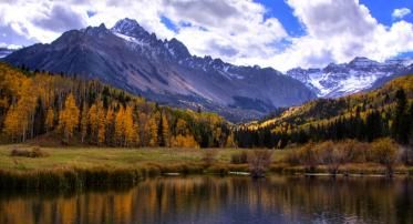 Mt. Sneffels near Ridgway, CO Fall In Colorado, Ridgway Colorado, Denver Botanic Gardens, Utah Road Trip, San Juan Mountains, Leaf Peeping, Mountain High, True Grit, Breathtaking Places