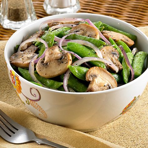 Sugar Snap Peas With Onion & Mushrooms Recipe from H-E-B Cajun Comfort Food, Low Carb Lifestyle, Fruit Dishes, Sugar Snap Peas, Snap Peas, Recipe Ingredients, Cooking Prep, Recipe Details, Mushroom Recipes