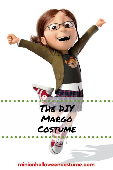 Margo Despicable Me Halloween Costume Diy, Margo Costume Ideas, Margot Despicable Me Costume, Margo Gru Costume, Margo Edith Agnes Costume, Despicable Me Sisters Costume, Diy Despicable Me Costume, Margo Despicable Me Costume, Dispical Me Characters Costumes