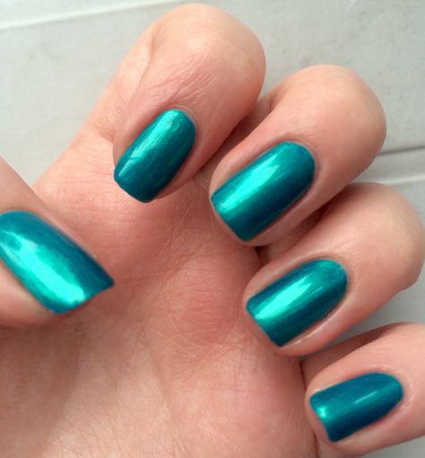 Metallic Teal Nails, Metallic Turquoise Nails, Chrome Teal Nails, Teal Square Nails, Teal Nails Turquoise, Turquoise Nail Polish, Teal Acrylic Nails, Nails Xmas, Sweet Aesthetic