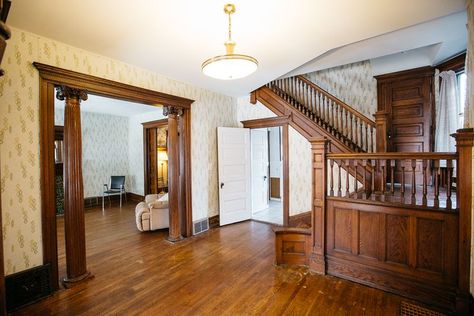 Detroit Apartment, Detroit Homes, Beautiful Woodwork, Interior Trim, In The Heart, Bathrooms, Dream House, Woodworking, Apartment