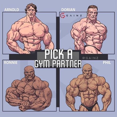 Who you got? Tell us below!... Healthy High Calorie Foods, Muscle Drawing, Bodybuilding Transformation, Vegan Muscle, Gym Partner, Bodybuilding Nutrition, Gym Buddy, Ronnie Coleman, Fit Motivation