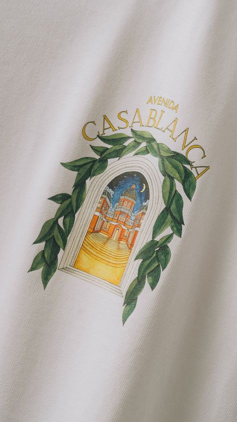 Casablanca Tshirts, Casablanca T Shirt, Casablanca Brand, Casablanca Clothing, Casablanca Fashion, Casablanca Shirt, Best Casual Shirts, Graphic Shirt Design, Cool Shirt Designs