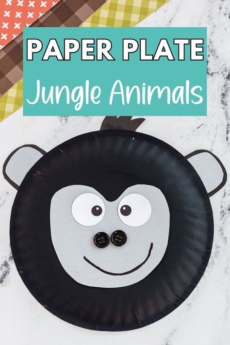 Kids absolutely adore jungle animals. There are so many different animals to check out and the kids always enjoy learning about them, crafting their own jungle animals, and telling others what they know. If you do a study on jungle animals or your kids just love animals in general, these jungle paper plate animals are perfect for you. Make a hippo, gorilla, and a sloth to start! They are fun paper plate animal crafts that kids of all ages can do and the setup is easy peasy. Jungle Animal Art For Toddlers, Easy Jungle Crafts Preschool, Preschool Gorilla Craft, Jungle Animal Crafts For Infants, Gorilla Paper Craft, Jungle Day Activities For Kids, Rainforest Animals Preschool, Jungle Theme Crafts Preschool, Animal Kingdom Activities For Kids