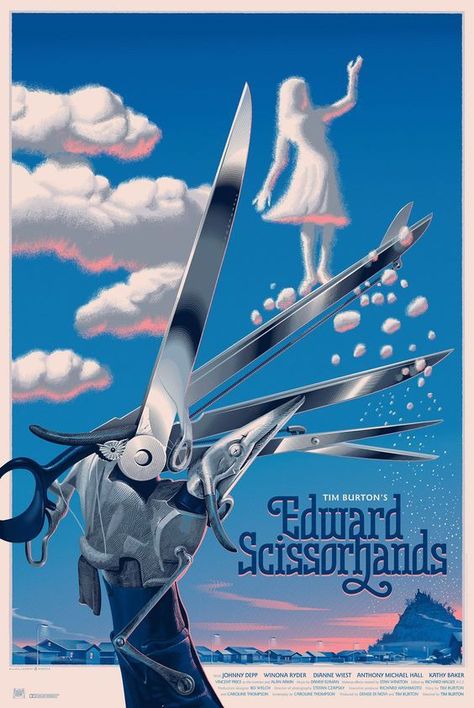 Edward el manos de tijera Edward Scissorhands Movie, Graphic Minimalist, Film Vintage, Romance Film, Jazz Poster, Tim Burton Movie, Film Poster Design, Movie Poster Wall, Edward Scissorhands