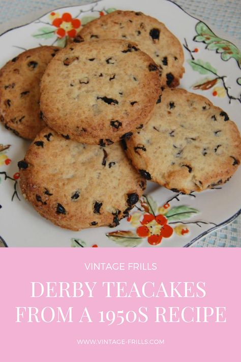 Baking | Traditional British Derby Teacakes from a 1950s recipe | Vintage Frills Vintage British Recipes, Melt In Your Mouth Cake Recipe, Basic Baking, Tea Scones, 1950s Food, Almond Biscuits, British Recipes, No Picture, British Desserts