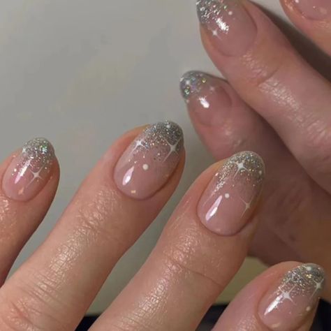 Luxury Press on Nails Rhinestone Gold Glitter Powder Sequins Long Pointed False Nails Art Gradient Glitter French Tips, Short Fake Nails, Press On Nails Short, Ombre Nails Glitter, Gel Acrylic Nails, Nail Art Ombre, Stick On Nails, Nail Charms, Nail Art Hacks