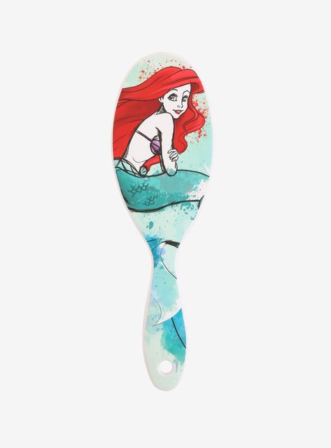 Dinglehoppers are cool and all, but do they really get the job done? This paddle brush from Loungefly and Disney will work much better, we're sure. It has a watercolor image of Ariel on back, so you can still channel her while you're brushing out your flowing locks. 8" x 2 1/2" Imported Watercolour Hair, Strawberry Lip Balm, Paddle Brush, Disney Princess Ariel, Detangling Brush, Mermaid Inspired, Wet Brush, Princess Ariel, Dry Damaged Hair