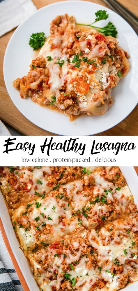 Healthy Lasagna Recipes, Low Calorie Recipe, Healthy Lasagna, Low Calorie Dinners, Classic Lasagna, Healthy Version, Classic Cottage, Health Dinner, No Calorie Foods