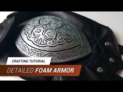 (3) CraftingTutorial - Detailed Foam Armor | JakCosplay - YouTube Diy Helmet, Cosplay Armour, Valkyrie Cosplay, Eva Foam Armor, Elven Costume, Foam Costume, Foam Cosplay, Armadura Cosplay, Cosplay Sewing