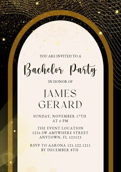 Bachelor Party Invitations, Online Invitation, Invitation Maker, Online Invitations, Party Invite Template, Bachelor Party, You Are Invited, Party Invitations, Invitation Template