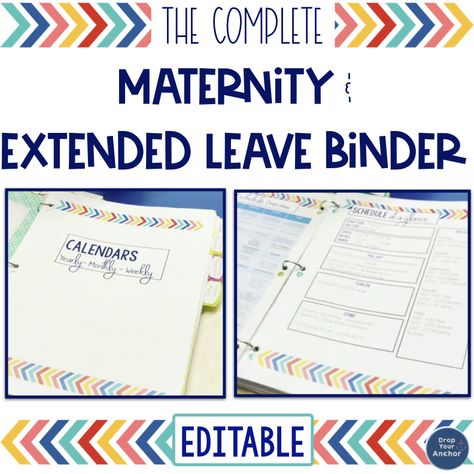 Maternity Leave Teacher, Sub Binder, Get Schooled, Class Rules, Student Information, Classroom Jobs, Classroom Supplies, Teacher Planner, Maternity Leave