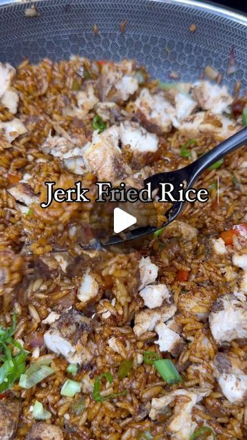 Rice For Jerk Chicken, Jerk Chicken Fried Rice Recipe, Jerk Chicken Fried Rice, Jerk Fried Rice, Jamaican Fried Rice, Different Ways To Cook Rice, Jerk Chicken And Rice Recipe, Jerk Rice Recipes, Jamaican Seasoned Rice