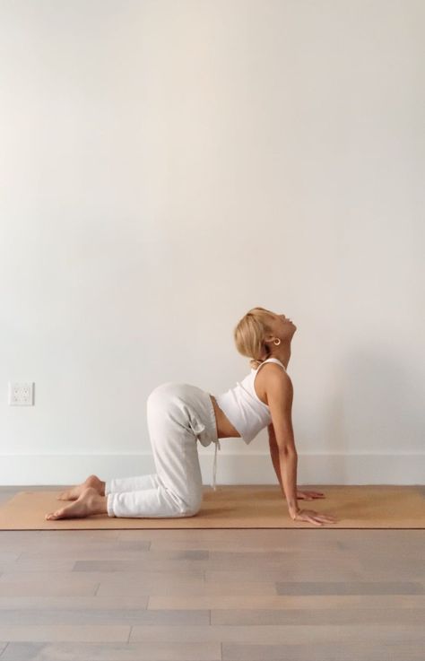 Vanessa Hong on Instagram: “13 Poses + Instructions:  1. Cat/Cow 2. Puppy Pose 3. Upward Dog 4. Lateral Stretch + Neck Release 5. Oblique Stretch  6. Head Rolls 7.…” Upward Dog, Puppy Pose, Cat Pose, Cow, Yoga, Puppies, Dogs, Instagram