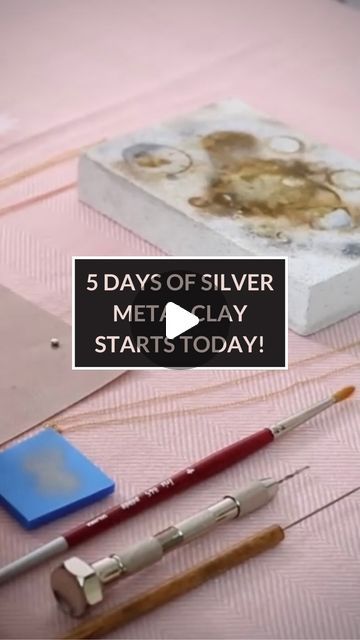 Metal Clay Jewelry Tutorial, Silver Clay Tutorial, Silver Clay Ideas, Art Clay Silver Tutorial, Silver Clay Jewelry Ideas, Precious Metal Clay Tutorial, Clay Challenge, Silver Clay Jewellery, Metal Clay Designs