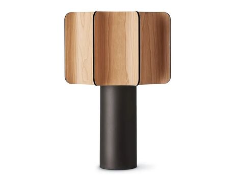 Wood veneer table lamp with dimmer KACTOS by LZF Lzf Lamps, Dimmable Table Lamp, Dining Table Accessories, Arm Chair Table, Table Lamp Wood, Contemporary Table Lamps, Acrylic Frames, Dimmable Lamp, Table Lamp Design